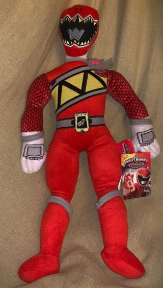 Retired Mighty Morphin Power Rangers Plush Red Ranger Doll 20” Nwt
