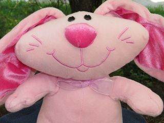 Chrisha Playful Plush Pink Bunny Rabbit Lovey Plush Stuffed Animal 2
