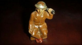 Vintage Barclay Manoil Lead Soldier Toy Army Radio Phone Operator