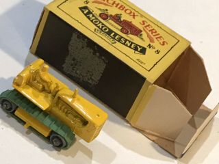Matchbox Lesney No 8 Caterpillar Tractor - Made In England - Boxed