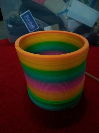 Jumbo Rainbow 5.  5 " Coil Springs Toy Kids Bright Colors Large Plastic Gifts