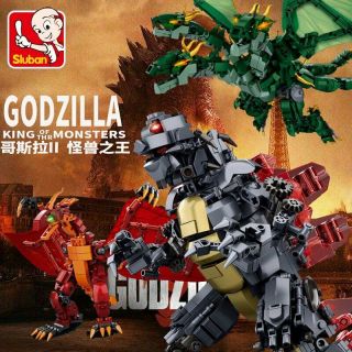 Sluban King Of Monsters Godzilla King Ghidorah Rodan Building Brick Block