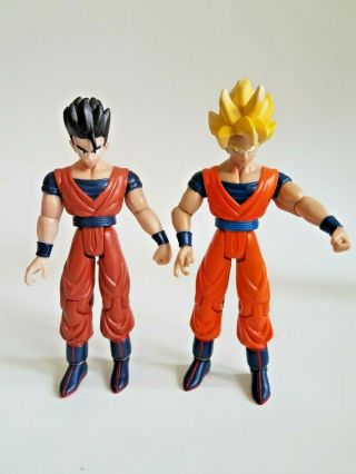 Jakks 2003 Dbz Dragon Ball Z Saiyan Goku And Gohan Action Figures