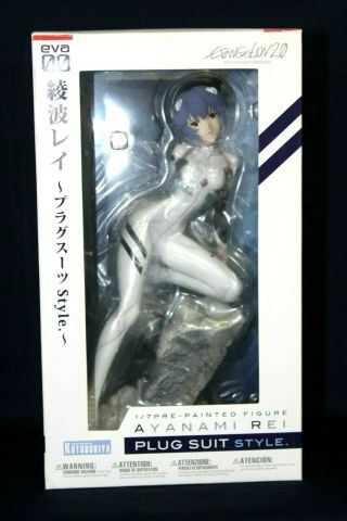 Evangelion 2.  0 Eva Ayanami Rei Plug Suit 1/7 Scale Figure Kotobukiya Open Box