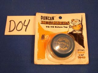 D04 Vintage Duncan Blue Beginners Yo - Yo Return Top 39 Cents No.  1044