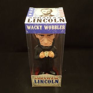 Funko President Abraham Lincoln Wacky Wobbler Bobble Head - Dented Box Item