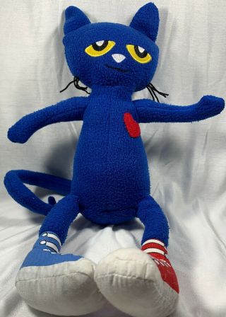 Cute Pete The Cat Blue Eric Litwin Doll Stuffed Fleece Plush Doll Toy 14 "