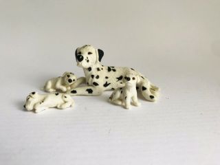 Vintage 1994 Dalmatian Dog Puppy Set Toy Figures Meg Puppies Family