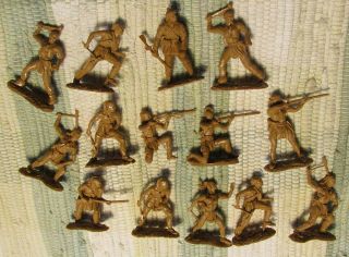 Barzso Huron Indian Group With Paper Playset Bag From Last Of The Mohicans Set