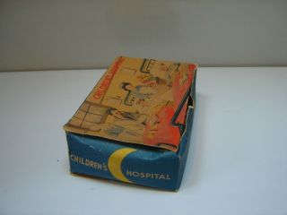 Vintage BOXED Crescent Lead Toys Children ' s Hospital Set no 1228 2