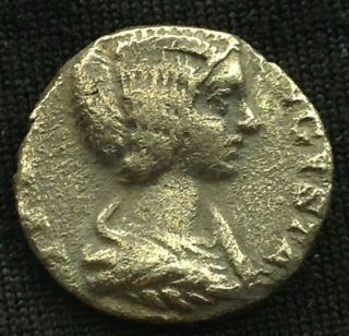 Ancient Roman Empire Julia Domna Silver Denarius Coin 193 - 211 Ad