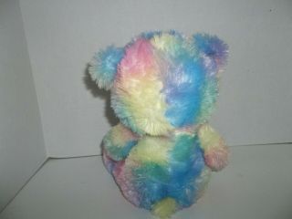 russ berrie pastel tye dye sparkle teddy bear plush 9 