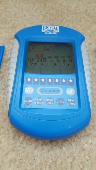 Bicycle 2 In 1 Electronic Illuminated Solitaire Handheld Game Blue 2 Stylus 2009 3