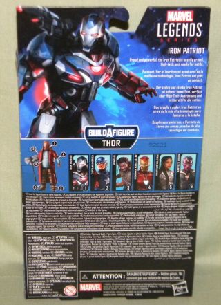 Iron Patriot Marvel Legends Avengers Iron Man 3 Endgame Thor Baf 6 " Figure
