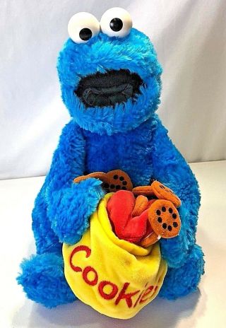 Cookie Monster Feed Me 11 Inch Plush Toy Stuffed Animal Sesame Street By Gund