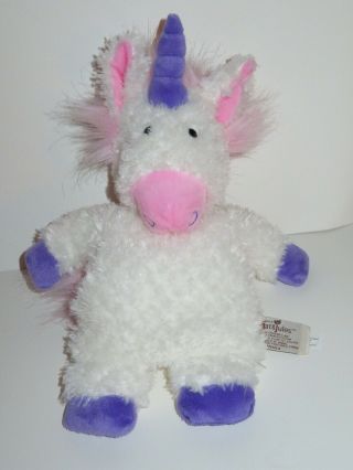 Demdaco Nat & Jules Plush Unna Unicorn Hand Puppet Stuffed Toy White Pink Purple