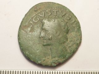 5014 Ancient Roman Augustus Copper As Coin - 1st Century Bc