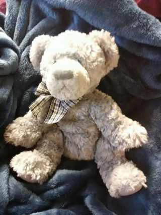 Russ Berrie Ashby Teddy Bear Grey Gray Plush 10 "