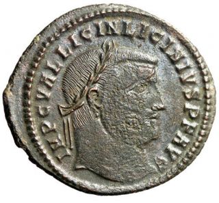 Large Roman Coin Of Licinius I " Jupiter,  Eagle " Heraclea Certified Authentic