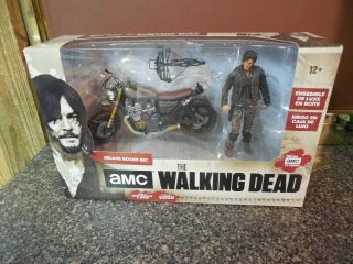 Amc The Walking Dead Daryl Dixon Custom Bike Deluxe Boxed Set 2016 Mcfarlane Toy