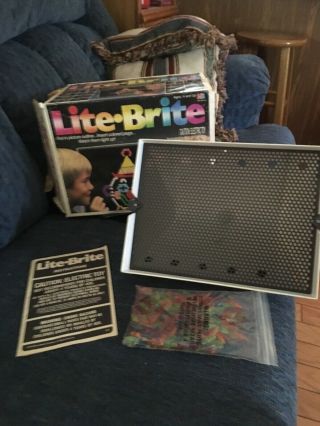 Vintage Lite Brite 1990 Complete,  With Pegs