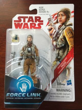 2017 Star Wars The Last Jedi Force Link Paige Action Figure “in Hand”