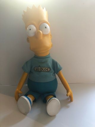 1990 Vintage 18 " Bart Simpson Talking Pull String Doll
