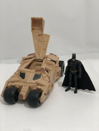 Mattel Batman The Dark Knight Camo Tumbler Vehicle 9 " In Play Toy Car W/figure