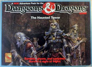 Tsr Boardgame Dungeons & Dragons Board Game - The Haunted Tower Box Vg,