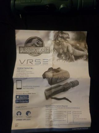 Jurassic World Vrse Vr Entertainment System Virtual Reality Headset