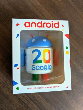 Android Mini Collectible " 20 Years Of Google " Special Edition Figure