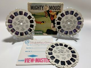 Mighty Mouse Cartoon Kids Tv Show View - Master Reel Viewmaster Reels Vintage