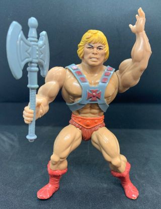 Vintage 1981 Masters Of The Universe (motu) He - Man Action Figure Very Good