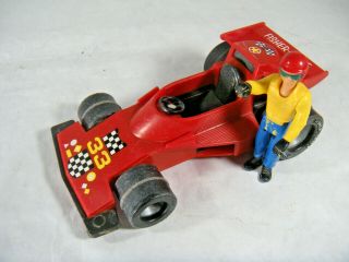Vintage Fisher - Price 1975 Adventure People Indy Race Car 33 Red W/ Driver