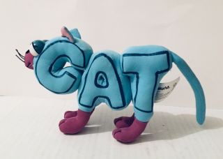 Word World Plush Magnetic Stuffed Toy Cat Blue Build Words Animal Wordworld