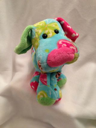 Douglas The Cuddle Toy Puppy Dog Plush Stuffed Animal Bright Colors Butterflies