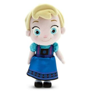 Young Elsa Frozen The Disney Store Plush Princess Toddler Baby Doll Toy 12 " Blue