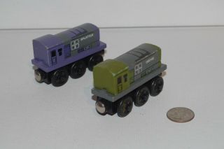 Thomas Friends Wooden Railway Train Tank Engine - Dodge & Splatter - 2001 GUC 2