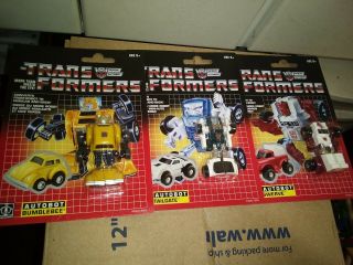 Transformers Bumblebee,  Tailgate,  And Swerve G1 (walmart Re - Issue, )