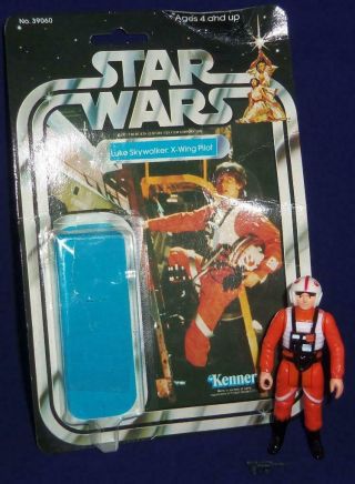 1978 Kenner Vintage Star Wars Luke X - Wing Complete Figure W/cardback 21 Back