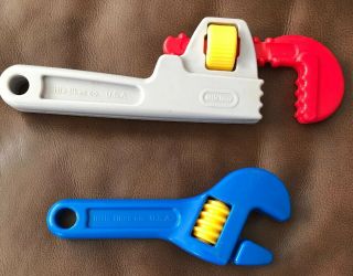 Little Tikes Vintage Adjustable Crescent & Pipe Wrench Tools Replacement Tools