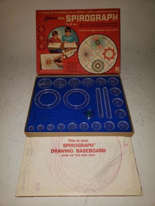 Vintage Spirograph 401 Kenner 1967 All Drawing Gears Rings Racks