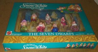 Mattel SNOW WHITE & THE SEVEN DWARFS Disney COLLECTIBLE FIGURINE Vintage Toy 3