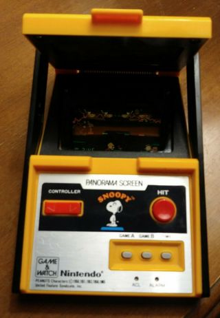 Nintendo Game & Watch Panorama Screen Snoopy Vintage Rare Handheld Game 1983