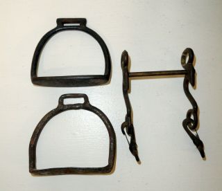 Bit And Stirrups For Whitney Reed Hobby Horse C 1900 Antique