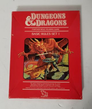 Tsr 1983 - Dungeons And Dragons Basic Rules Set 1 (rare With Vintage Dice)