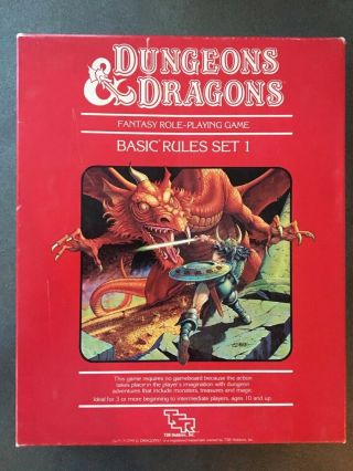 Complete D&d Dungeons And Dragons Red Box Basic Rules Set 1 - Tsr Rare Rpg