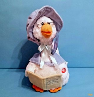 Cuddle Barn Mother Goose Talking Singing 14 " Plush Interactive Toy With Tags