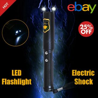 Electro Shocker Stun Gun For Self - Defense Electric Shock Wand W/ Led Flashlight