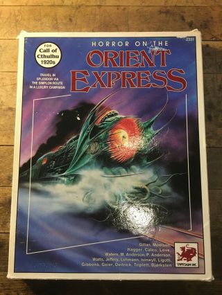 Horror On The Orient Express Chaosium Call Of Cthulhu Box Set 1st Ed Complete